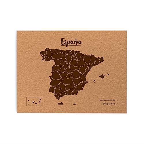 WOODY MAP NATURAL SPAIN 60 X 45 COLOR MARRÓ | 8436563401541 | MISS WOOD | Llibreria La Gralla | Llibreria online de Granollers