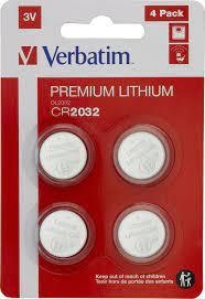 PILES LITHIUM CR2032 VERBATIM PACK 4 UN | 023942495338 | 28102 | Llibreria La Gralla | Llibreria online de Granollers