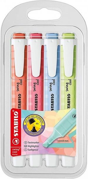 PACK STABILO SWING 4 COLORS | 4006381559461 | 275/4-08-1 | Llibreria La Gralla | Llibreria online de Granollers