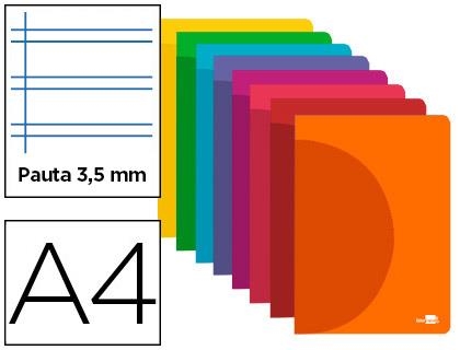 LLIBRETA A4 LIDERPAPEL PAUTA 3.5 COLORS 48 FULLS | 8423473050907 | 05090 | Llibreria La Gralla | Librería online de Granollers