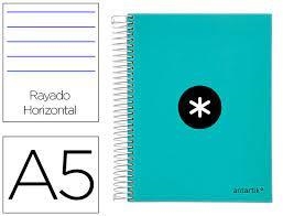 LLIBRETA ANTARTIK A5 RATLLES 4 COLORS 120F TURQUESA  | 8423473042872 | 163555 | Llibreria La Gralla | Librería online de Granollers