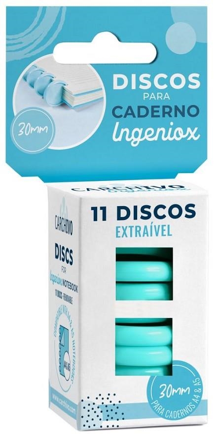 DISCOS INGENIOX CARCHIVO 30MM VERD MENTA | 8422951063736 | 66144017 | Llibreria La Gralla | Librería online de Granollers