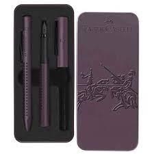 CONJUNT BOLIGRAF I PLOMA FABER CASTELL MORAT | 4005402015306 | 063027 | Llibreria La Gralla | Llibreria online de Granollers