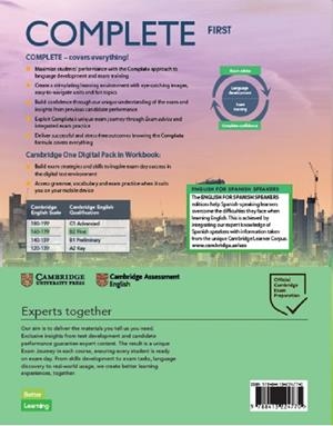 COMPLETE FIRST STUDENTS BOOK WITHOUT ANSWERS ENGLISH FOR SPANISH SPEAKERS | 9788413224770 | BROOK-HART, GUY / COPELLO, ALICE / PASSMORE, LUCY / JISHAN UDDIN. | Llibreria La Gralla | Librería online de Granollers