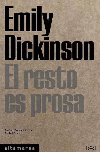 RESTO ES PROSA, EL  | 9788419583192 | DICKINSON, EMILY | Llibreria La Gralla | Llibreria online de Granollers