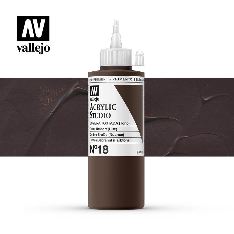 ACRILIC STUDIO VALLEJO 200ML 18-OMBRA TORRADA | VAL220187 | 220187 | Llibreria La Gralla | Librería online de Granollers