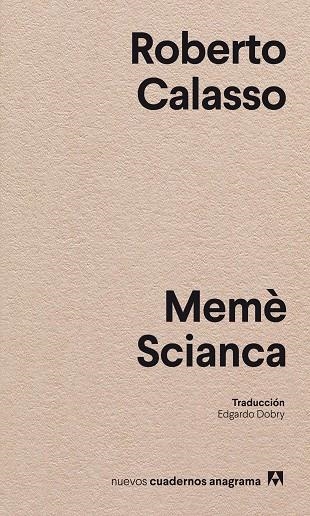 MEMÈ SCIANCA | 9788433918222 | CALASSO, ROBERTO | Llibreria La Gralla | Llibreria online de Granollers