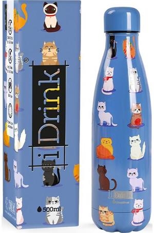 AMPOLLA TERMICA IDRINK 500ML BLUE CATS | 8059037070830 | TOTID0444 | Llibreria La Gralla | Llibreria online de Granollers