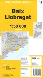 MAPA COMARCAL DE CATALUNYA 1:50 000. 11 - BAIX LLOBREGAT | 9788439395010 | ICGC - INSTITUT CARTOGRÀFIC I GEOLÒGIC DE CATALUNYA | Llibreria La Gralla | Llibreria online de Granollers