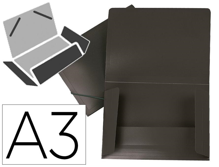 CARPETA A3 GOMES PLASTIC NEGRA | 8423473108998 | 10899 | Llibreria La Gralla | Librería online de Granollers