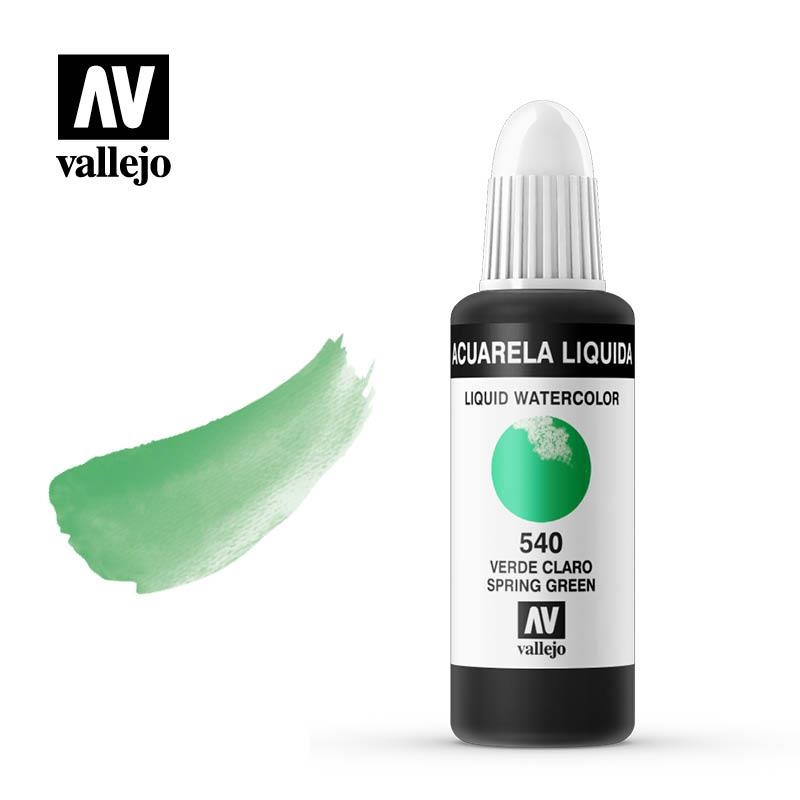 AQUAREL. LÍQUIDA VALLEJO 32ML 540-VERD CLAR | VAL335409 | 335409 | Llibreria La Gralla | Librería online de Granollers