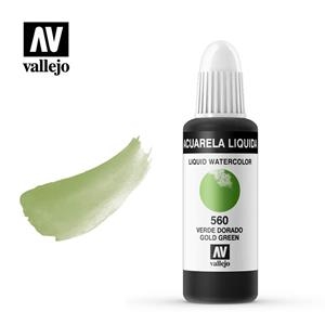 AQUAREL. LÍQUIDA VALLEJO 32ML 560-VERD DAURAT | VAL335607 | 335607 | Llibreria La Gralla | Llibreria online de Granollers