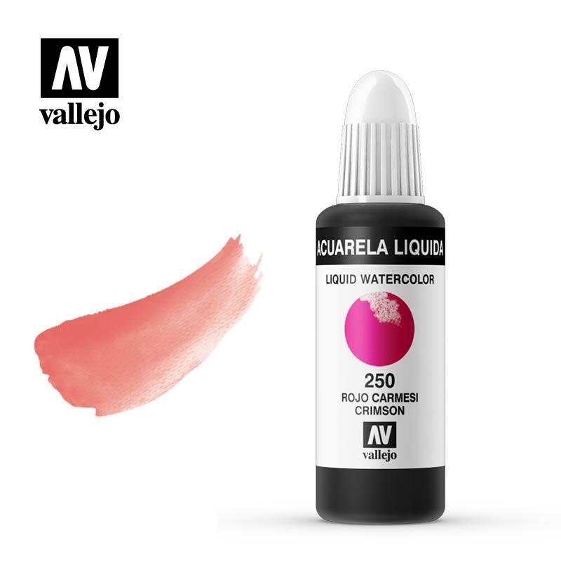 AQUAREL. LÍQUIDA VALLEJO 32ML 250-VERMELL CARMI | VAL332507 | 332507 | Llibreria La Gralla | Librería online de Granollers