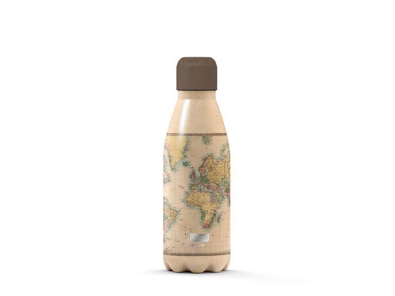 AMPOLLA TERMICA IDRINK 350ML MAPA BEIGE | 8052877048335 | ITOID0308 | Llibreria La Gralla | Llibreria online de Granollers