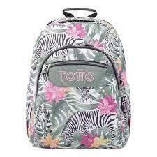 MOTXILLA TOTTO MORRAL ACUARELES FLORS I ZEBRES | 7704758727457 | MA04ECO021-2310N-4HW | Llibreria La Gralla | Librería online de Granollers