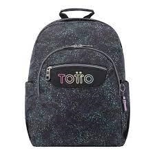 MOTXILLA TOTTO MORRAL ACUARELES NEGRE I PUNTETS COLORS | 7704758727372 | MA04ECO021-2310N-5C6 | Llibreria La Gralla | Llibreria online de Granollers