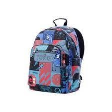 MOTXILLA TOTTO MORRAL ACUARELES ESTAMPAT BLAU I VERMELL | 7704758727396 | MA04ECO021-2310N-6JP | Llibreria La Gralla | Llibreria online de Granollers
