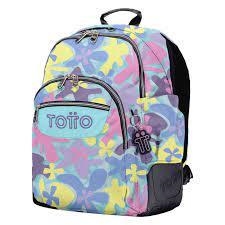 MOTXILLA TOTTO RAYOL BLAU CEL I FLORS | 7704758711524 | MA04ECO002-2316N-6JS | Llibreria La Gralla | Llibreria online de Granollers