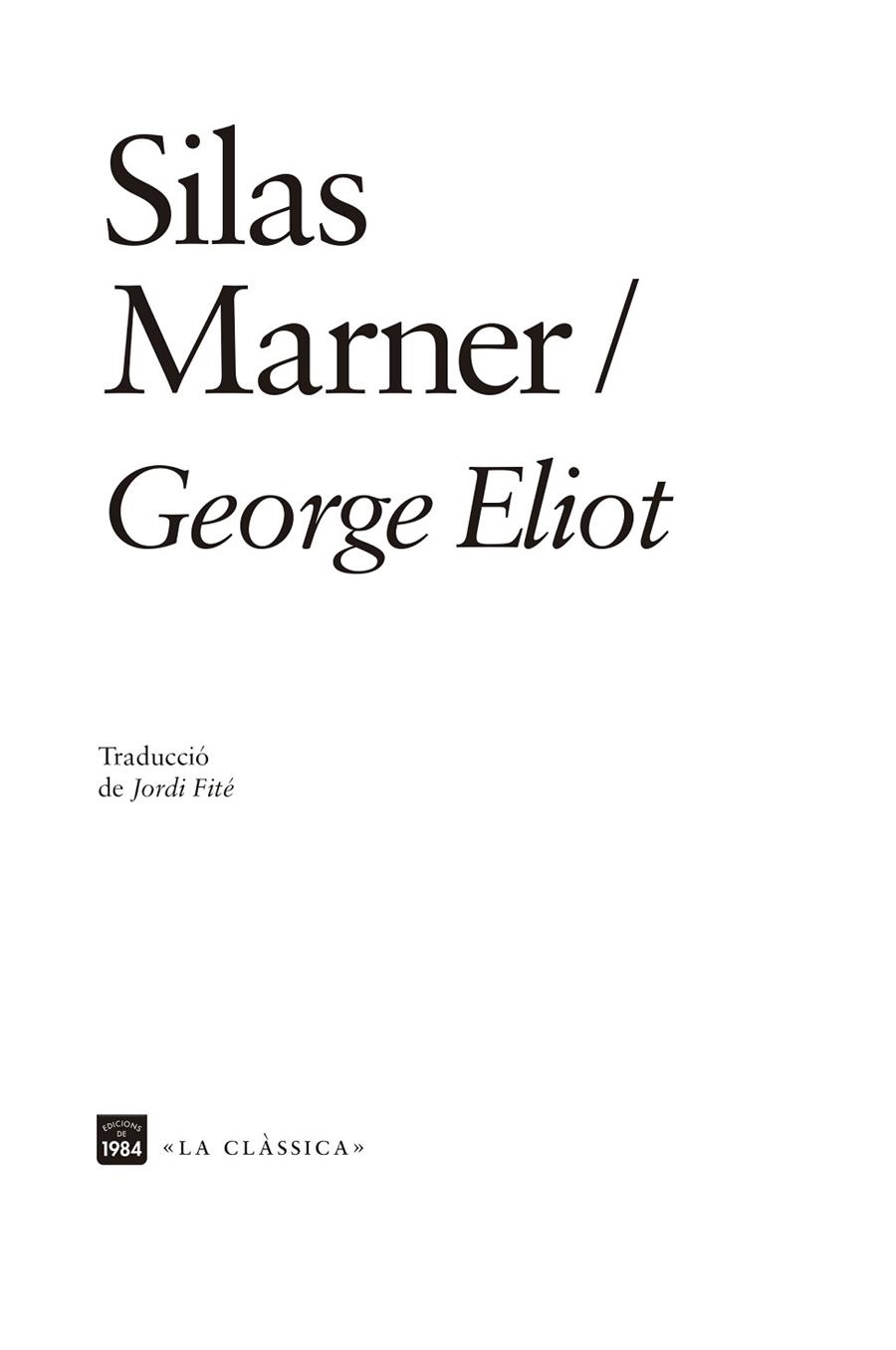 SILAS MARNER | 9788418858420 | ELIOT, GEORGE | Llibreria La Gralla | Llibreria online de Granollers