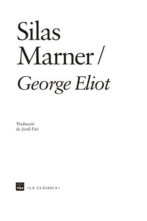 SILAS MARNER | 9788418858420 | ELIOT, GEORGE | Llibreria La Gralla | Librería online de Granollers