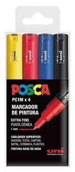 RETOLADORS 4 UNITATS POSCA PC1M | 8435009951459 | 182634668 | Llibreria La Gralla | Llibreria online de Granollers