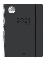 AGENDA FINOCAM 2023-2024 16 MESOS IKON NEGRE S/V | 8422952359524 | 626720124 | Llibreria La Gralla | Llibreria online de Granollers