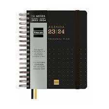 AGENDA 16 MESOS 2023-2024 FINOCAM TEMPUS NEGRE A5 SV | 8422952358138 | 62600124 | Llibreria La Gralla | Llibreria online de Granollers