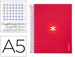 LLIBRETA ANTARTIK ESPIRAL A5 QUADRICULA MICROPERFORAT CARTRO GRANATE | 8423473042810 | 163552 | Llibreria La Gralla | Llibreria online de Granollers