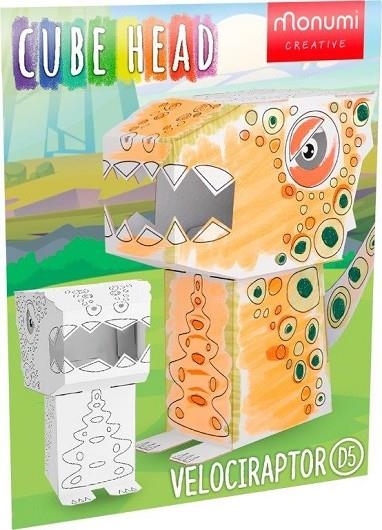 CABEZA CUBO DINO VELOCIRAPTOR | 5903041010913 | MONUMI | Llibreria La Gralla | Llibreria online de Granollers