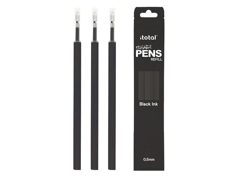 RECANVI BOLIGRAF BORRABLE ITOTAL PACK 3 NEGRE | 8057711467969 | XL2304 | Llibreria La Gralla | Librería online de Granollers