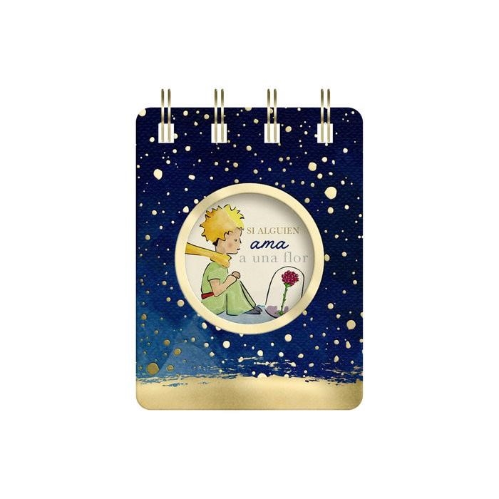 MINI BLOCK CON ESPIRAL LE PETIT PRINCE- AZUL CON ESTRELLAS 10 | 6971263700942 | PREMIUM PAPER | Llibreria La Gralla | Llibreria online de Granollers