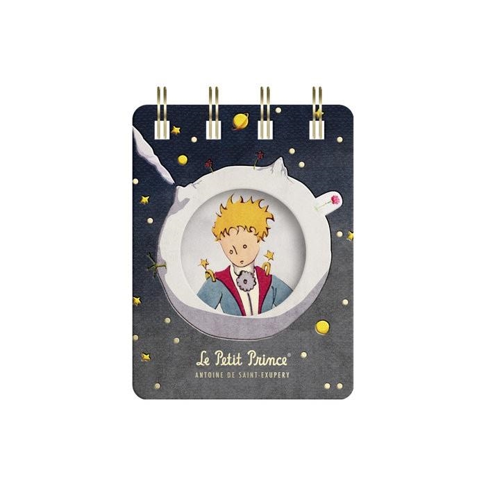 MINI BLOCK CON ESPIRAL LE PETIT PRINCE GRIS CON CAPA-13 | 6971263700973 | PREMIUM PAPER | Llibreria La Gralla | Librería online de Granollers
