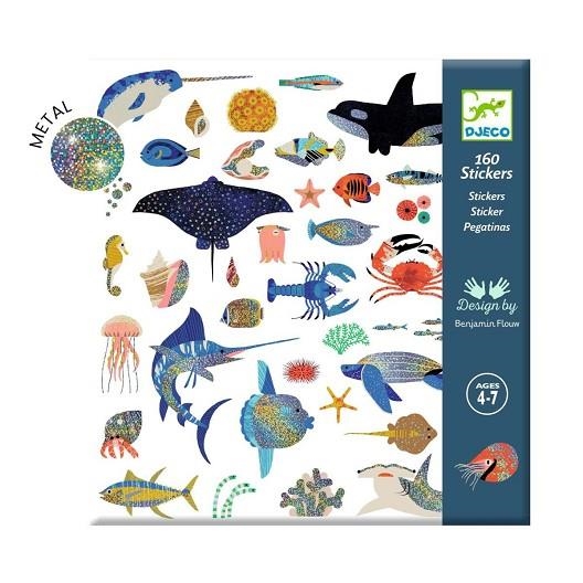 160 STICKERS METAL.LITZATS. OCEA | 3070900092785 | DJECO | Llibreria La Gralla | Librería online de Granollers