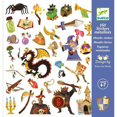 160 STICKERS METAL-LITZATS. FANTASIA MEDIAEVAL | 3070900092778 | DJECO | Llibreria La Gralla | Librería online de Granollers