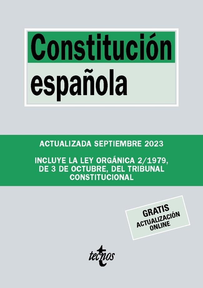 CONSTITUCIÓN ESPAÑOLA 2023 | 9788430988365 | EDITORIAL TECNOS | Llibreria La Gralla | Llibreria online de Granollers
