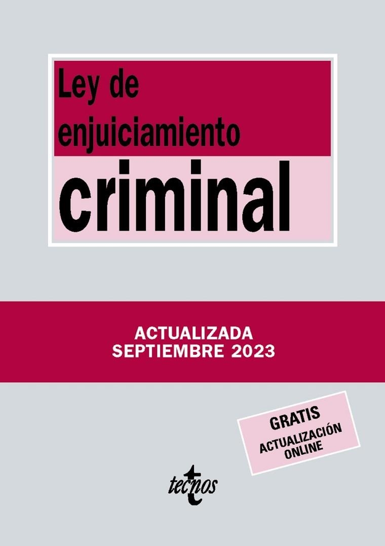 LEY DE ENJUICIAMIENTO CRIMINAL 2023 | 9788430988556 | EDITORIAL TECNOS | Llibreria La Gralla | Llibreria online de Granollers