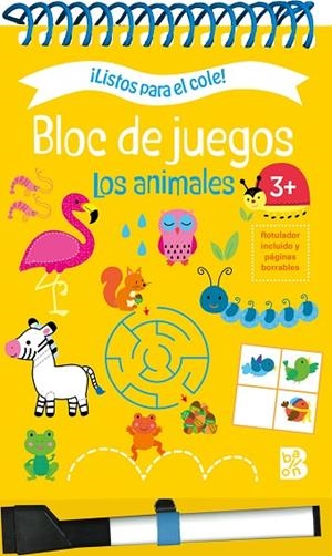 LISTOS PARA EL COLE BLOC DE JUEGOS  LOS ANIMALES +3 | 9789403233147 | VVAA | Llibreria La Gralla | Librería online de Granollers