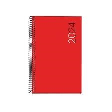 AGENDA 2024 MIQUELRIUS ESPIRAL ACTIVA A6 DP CAT VERMELL PLASTIC | 8422593388051 | MR38805 | Llibreria La Gralla | Llibreria online de Granollers