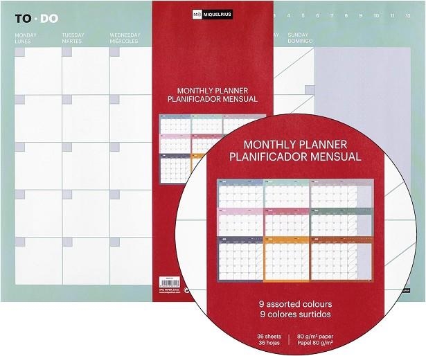 PLANIFICADOR MIQUELRIUS  MENSUAL TO-DO A3 | 8422593281543 | MIQUELRIUS | Llibreria La Gralla | Llibreria online de Granollers