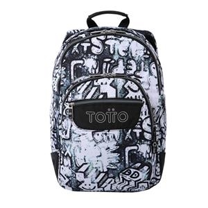 MOTXILLA TOTTO RAYOL BLANC I NEGRE | 7704758805575 | MA04ECO002-2326N-5HJ | Llibreria La Gralla | Llibreria online de Granollers