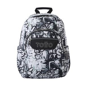 MOTXILLA TOTTO ACUARELES BLANC I NEGRE | 7704758806336 | MA04ECO021-2326N-5HJ | Llibreria La Gralla | Librería online de Granollers