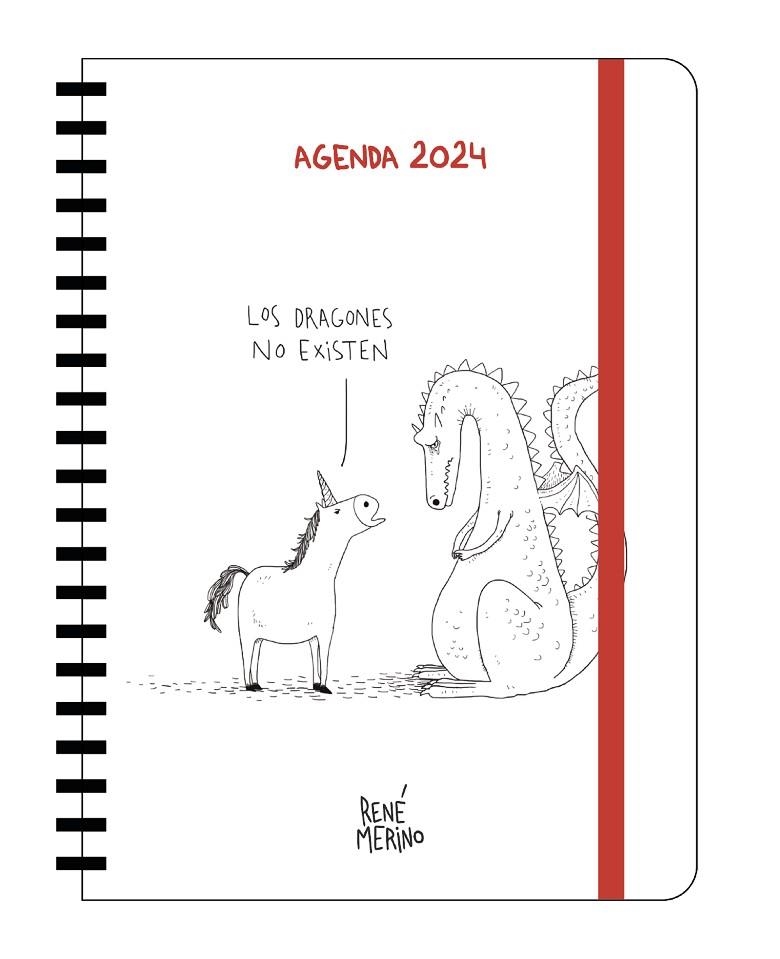 AGENDA ANUAL SEMANAL 2024 RENÉ MERINO | 9788418195952 | MERINO, RENÉ | Llibreria La Gralla | Librería online de Granollers
