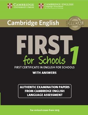 CAMBRIDGE ENGLISH FIRST 1 FOR SCHOOLS FOR REVISED EXAM FROM 2015 STUDENT'S BOOK | 9781107647039 | CAMBRIDGE | Llibreria La Gralla | Llibreria online de Granollers