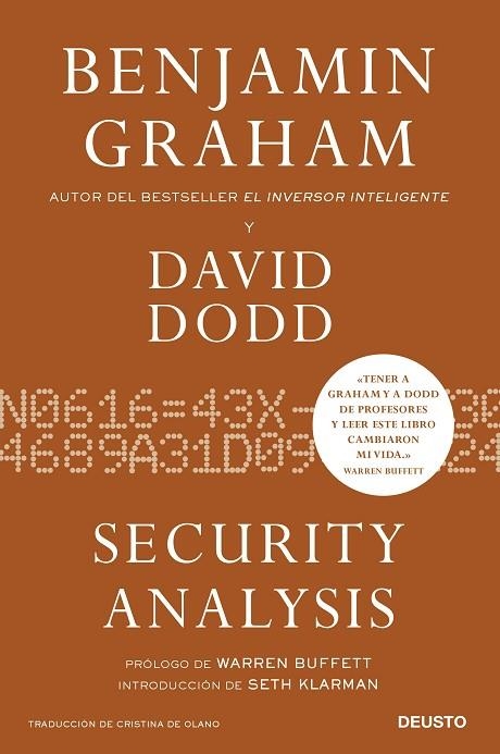SECURITY ANALYSIS | 9788423436422 | GRAHAM, BENJAMIN | Llibreria La Gralla | Llibreria online de Granollers