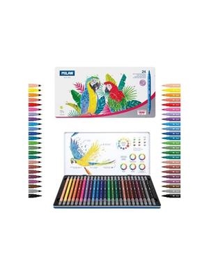 RETOLADOR MILAN DOBLE PUNTA FINA PINZELL 24 UNITATS | 8411574095804 | 6161624 | Llibreria La Gralla | Llibreria online de Granollers