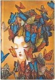 AGENDA PAPERBLANKS 2024 S/V VERTICAL MADAME BUTTERFLY MINI FLEXIS | 9781439708354 | PB FS0835-4 | Llibreria La Gralla | Llibreria online de Granollers
