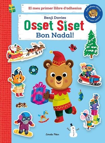 OSSET SISET. EL MEU PRIMER LLIBRE D'ADHESIUS. BON NADAL! | 9788413895505 | DAVIES, BENJI | Llibreria La Gralla | Librería online de Granollers