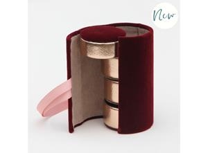 JOIER MINI CAROLINE GARDNER 3 COMPARTIMENTS VELLUT GRANATE | 5034931168381 | MBR100 | Llibreria La Gralla | Llibreria online de Granollers