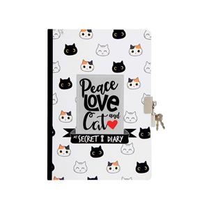 DIARI SECRET AMB CANDAU ITOTAL PEACE, LOVE AND CAT | 8057711461226 | ITOTAL | Llibreria La Gralla | Llibreria online de Granollers