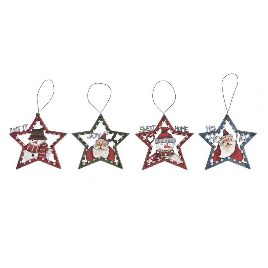 DECORACIO PENJOLL FUSTA ITEM ESTRELLA NADAL 20 CM. | 8424001978120 | 393215 | Llibreria La Gralla | Librería online de Granollers